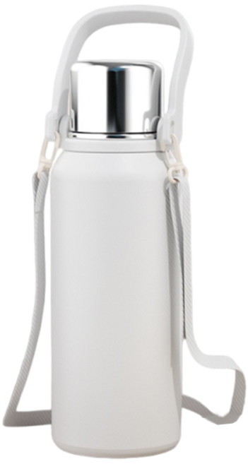 호밍사이 316 스테인리스 텀블러 대용량 보온 보냉병 48H 보온 운동 피트니스 아웃도어 가정용 물병, 1개, 1500ml, 화이트