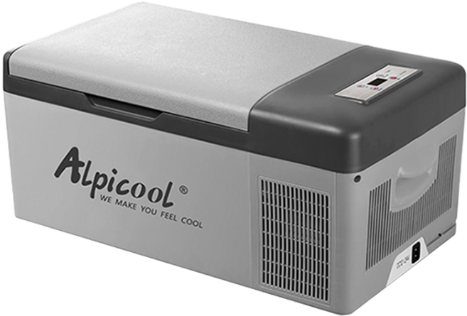 알피쿨 C 시리즈 다용도 차량용 냉장고, 블랙 + 그레이, 15L