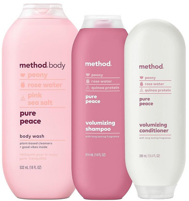 Method 바디 워시 및 헤어 케어 선물 세트 퓨어 피스, Method 바디 워시 및 헤어 케어 선물 세트, 퓨어