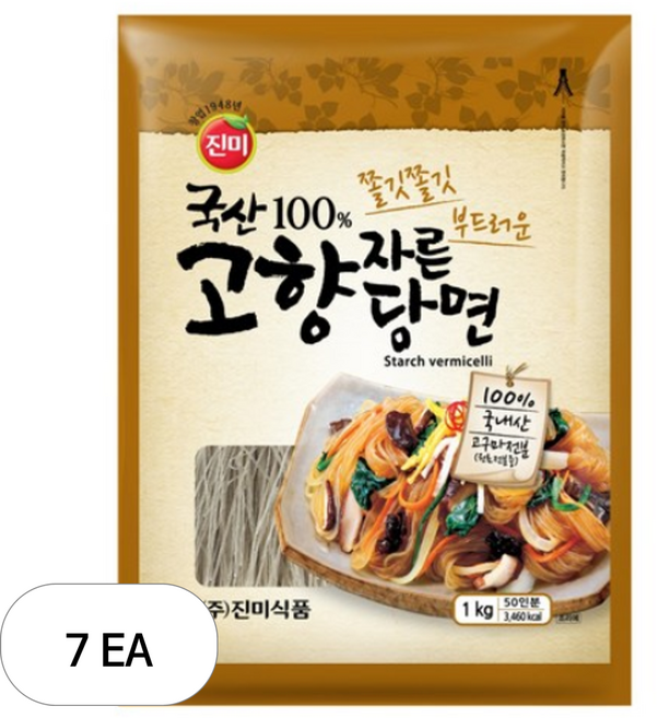 진미 국산고향자른당면, 1kg, 7개