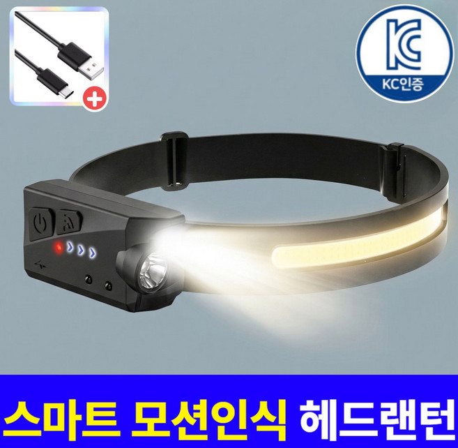 루멕스 모션센서 초강력 LED 헤드랜턴 2세대 등산 낚시 랜턴, 프리미엄 블랙, 1개
