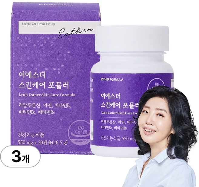 여에스더 스킨케어 포뮬러 (피부보습 기능성 히알루론산) 국민영양 프로젝트, 3개, 30정 - 쿠팡