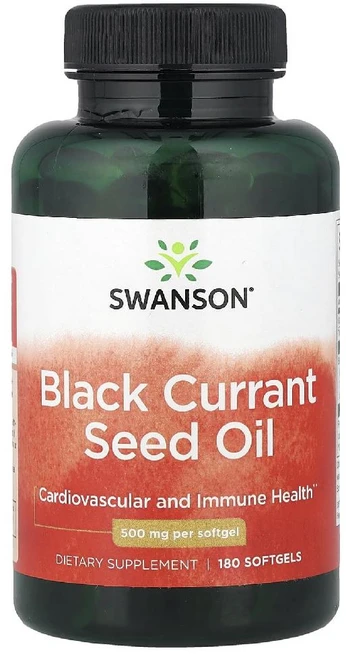 스완슨 블랙 커런트 씨드 오일 Black Currant Seed Oil 500mg 소프트젤 180정, 1Swanson, 1개 - 쿠팡