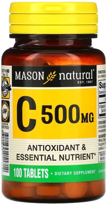 메이슨내츄럴 비타민C 500mg 100정, 1개 - 쿠팡