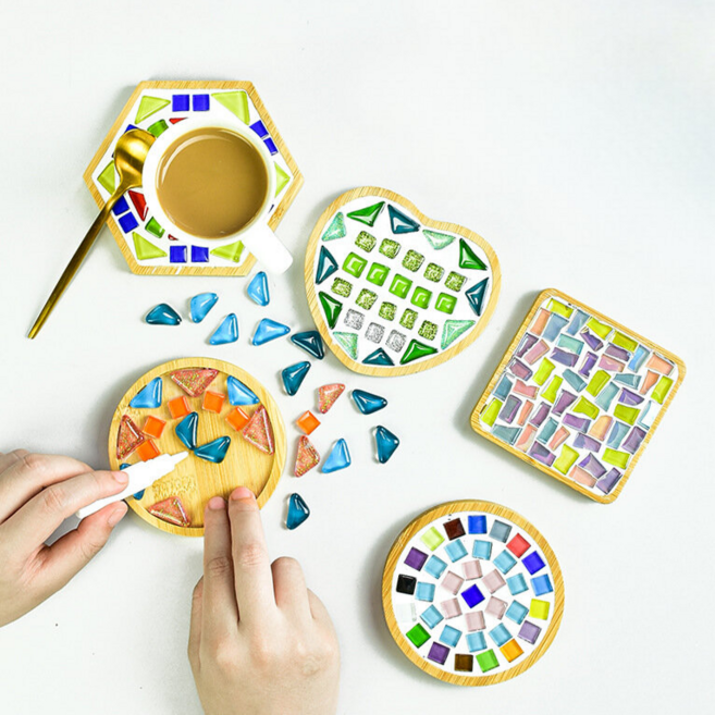 우드 타일 티코스터 만들기 세트, 행성