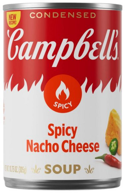 Campbell's 디핑 소스 캠벨스 농축 체다 치즈 수프 10.5온스 캔, 피에스타 나쵸 치즈, 10.75 온스 (1개 팩)