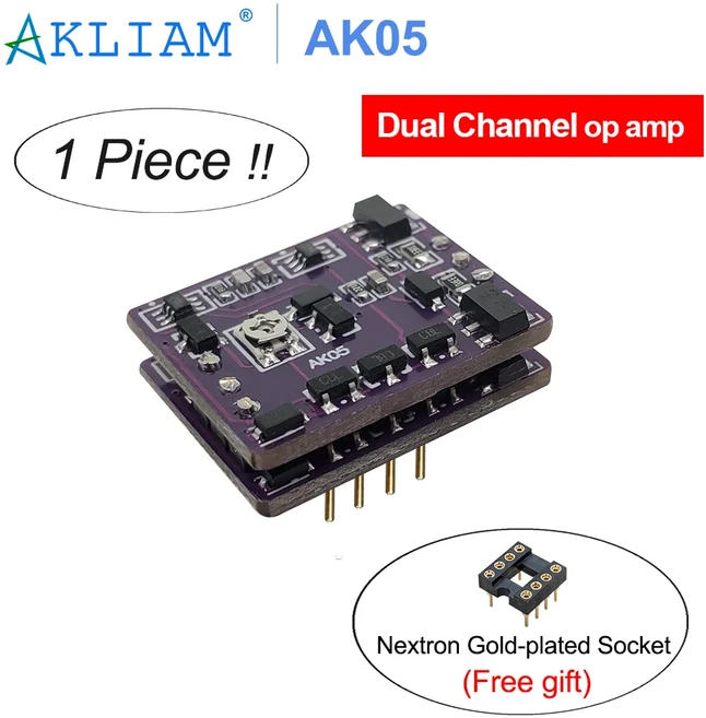 AkLIAM 1 피스 AK05 LC5 Op 앰프 저왜곡 클래스 A 이산 업그레이드 Muses02 OPA1612 교체, 01 빠른, 03 AK05