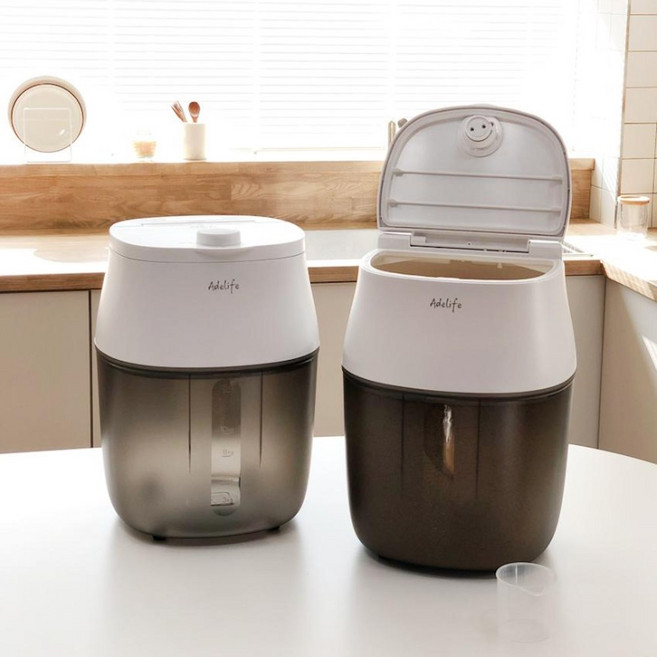 오토모 멀티 진공 쌀통 20kg 대용량 잡곡통 쌀보관통 집들이선물 쌀벌레퇴치 스마트 LOCK 진공, 1개, 화이트