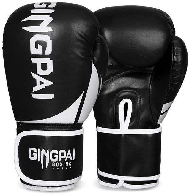 GINGPAI 拳擊手套, 1個, 毒牙黑色,10oz, 毒牙黑色