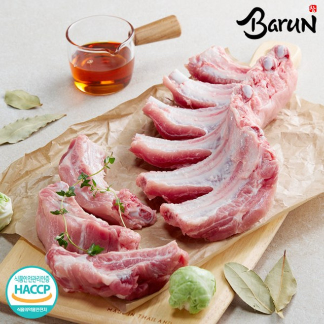 [씨유웰] 참바른한돈 프리미엄 국내산 냉장 한돈등갈비 500g 바른재료 바른위생, 1개