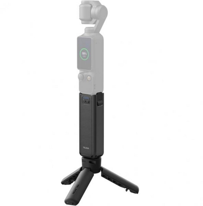 삼각대가 있는 TELESIN 배터리 핸들 DJI 오스모 포켓 4 3 및 엑스트라 뮤즈 5000mAh 확장 그립으로 여행 브이로그용 소형 삼각대 마운트 촬영 시 1.3배의 런타임, 2_Pocket 4/3 & Xtra