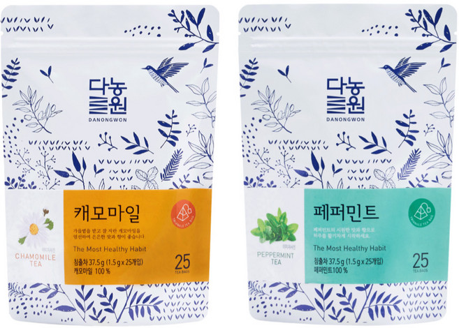 [다농원 허브티 BEST SET] 캐모마일 25T 페퍼민트 25T
