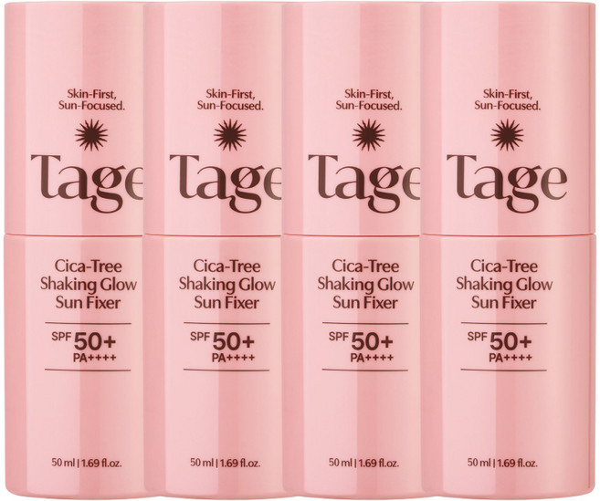 [Tage] 테이지 시카트리 쉐이킹 글로우 선픽서 SPF50+ PA++++ | 완벽고정 선픽서 |, 4개, 50ml
