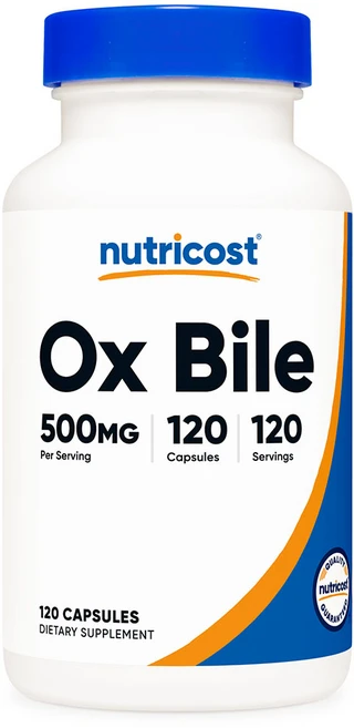 뉴트리코스트 소 담즙 옥스 바일 500mg 120캡슐 1병, 1개 - 쿠팡