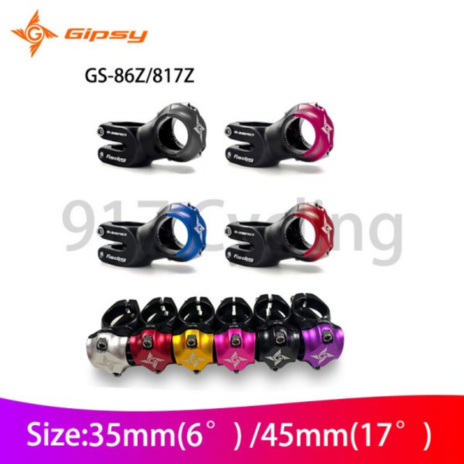 GIPSY ZERO 초경량 자전거 스템 6/17 도 12 인치 푸시 바이크 밸런스 키즈 파파 부품 35mm 28.6mm, 09 86Z BK red, 1개