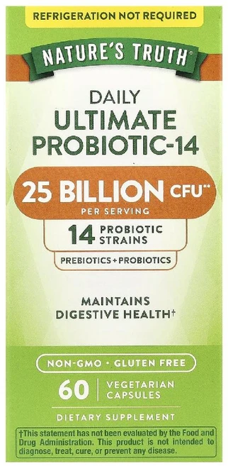 네이처스트루스 유산균 데일리 얼티밋 프로바이오틱-14 250억CFU 비건 캡슐 60정 - 쿠팡