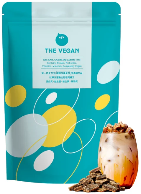 樂維根 THE VEGAN 黑糖奶茶大豆蛋白飲, 1kg, 1個
