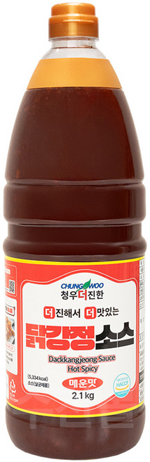 청우 더진한 닭강정 소스 매운맛, 1세트, 2.1kg