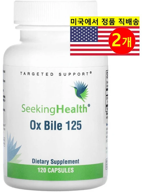 Seeking Health 다이제스티브 서포트 옥스빌 소담즙 추출 125mg Ox Bile, 2개, 120정 - 쿠팡