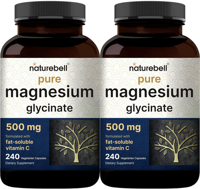 마그네슘영양제 필수 영양소 미레랄 500mg 2통 240캡슐 16개월분 미국내수용, 2개, 240정