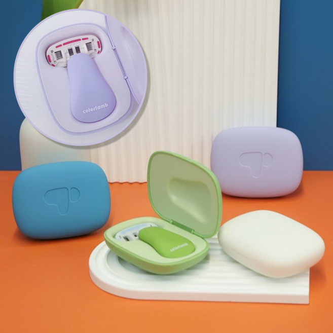 colorlamb 제모 여성 면도기 휴대용 제모기 바디 트리머, 그레이