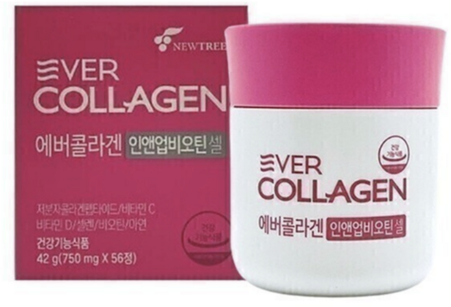 에버콜라겐 인앤업 비오틴 셀 750mg x 56정, 1정, 56개