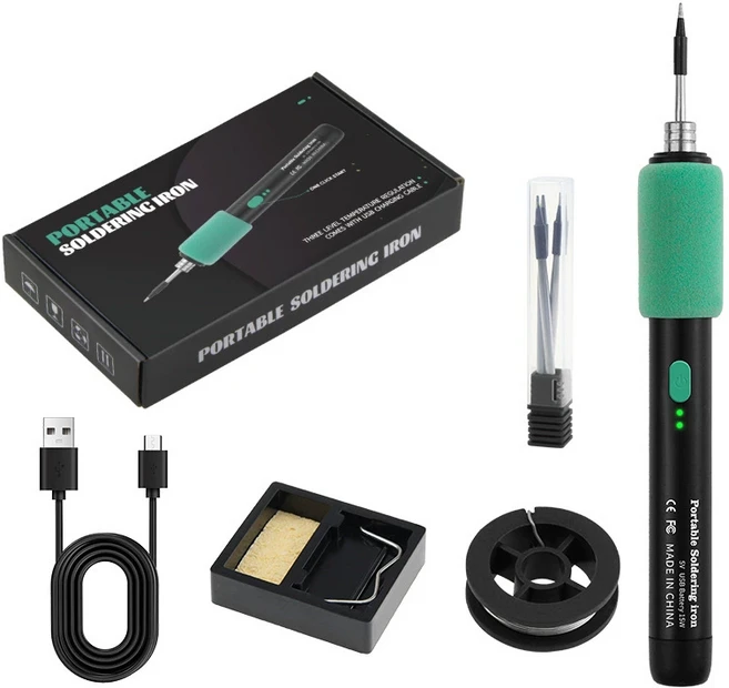 가정용용접기 5W 스폿 용접펜 휴대용 무선 인두 용접 공구 수리 가정용 USB 인두 전기 용접펜 팬, 1세트, bjjn-5