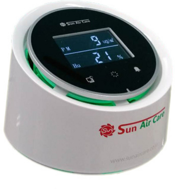 밀페공간 환기 알림 TV광고 신상품 썬에어케어 국산 CO2 (초)미세먼지 측정기 SAC-02, 1개