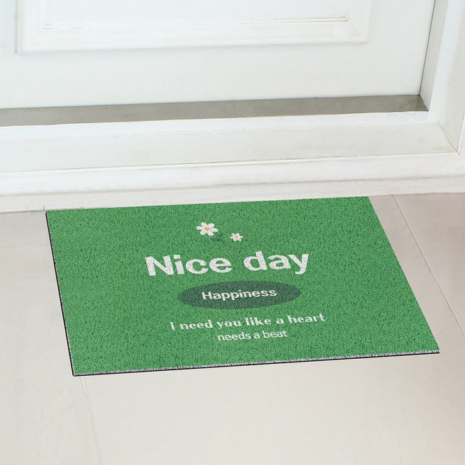 클린업 코일 베란다 현관 발코니 발매트, 1개, 02_niceday_그린