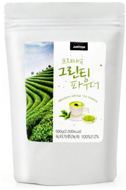 쥬피터 프리미엄 그린티 파우더 500g 녹차가루, 1개