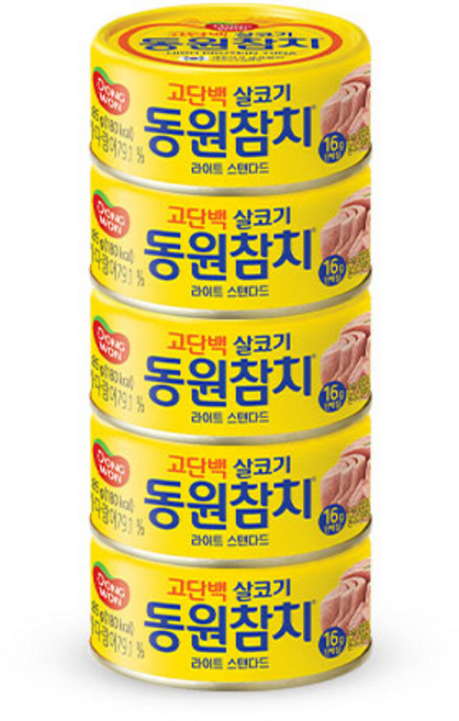 동원참치 살코기 라이트스탠다드 85g x 5캔, 5개
