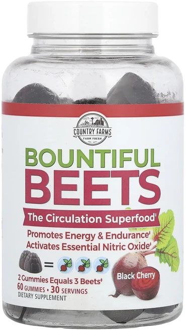 지금 곧 품절됩니다 Country Farms Bountiful Beets 구미젤리 블랙 체리 구미젤리 60개 서둘러주시면 감사하겠습니다, CountryFarmsBountifulBeets구미젤리 - 쿠팡