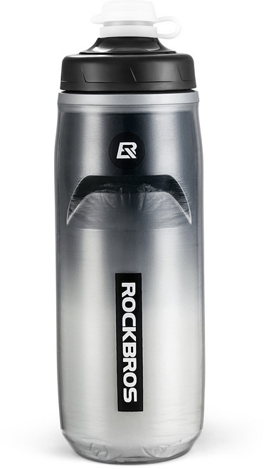 락브로스 자전거 보냉 물통 620ml, 1개, 블랙