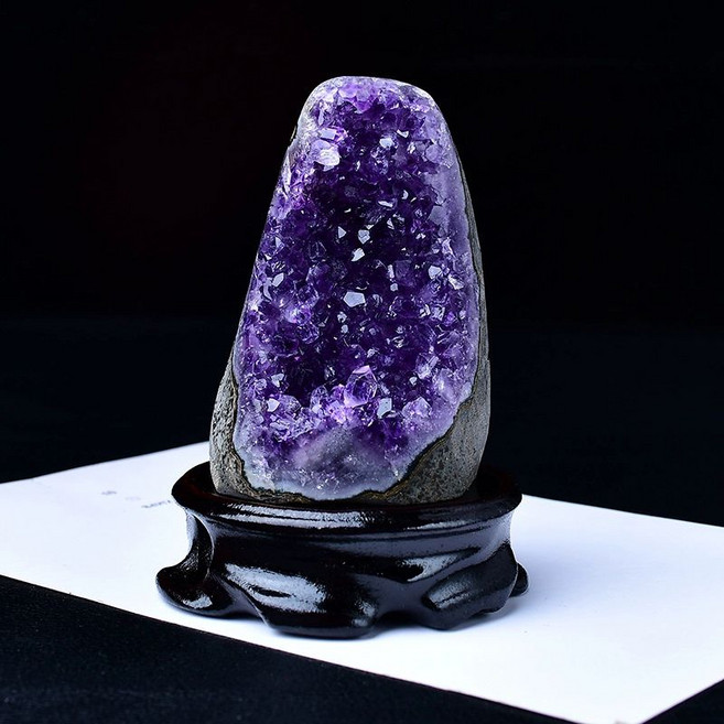 자수정 원석 행운 심플 보석 천연 탄생석, 100-150g