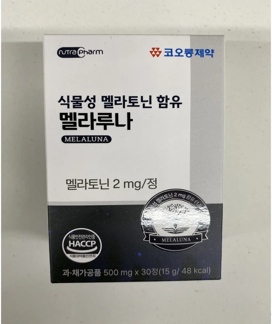 코오롱제약 식물성 멜라토닌 함유 멜라루나 500mg 30정 (8553) - 쿠팡