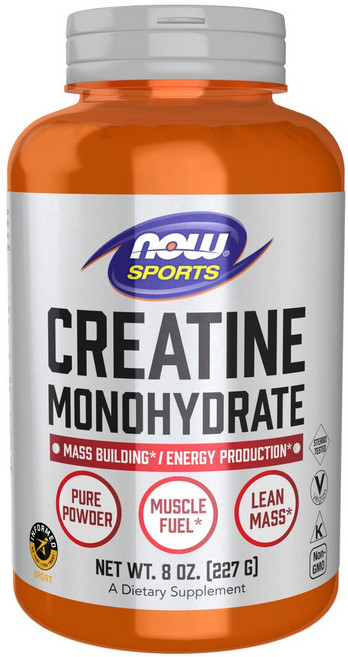 나우푸드스포츠 크레아틴 모노하이드레이트 파우더 227g 운동전후 아미노산 ATP 일수화물, 1개