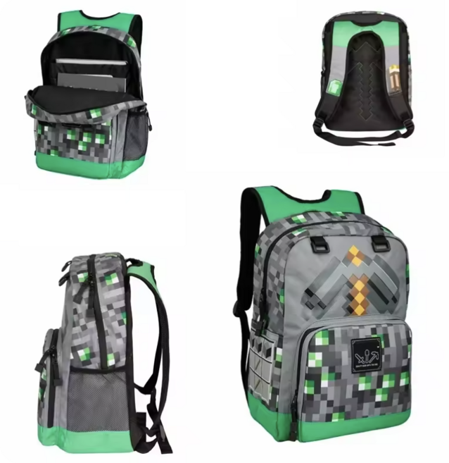 마인크래프트 남녀공용 데일리 학생가방 아동용 백팩 경량 가방 책가방