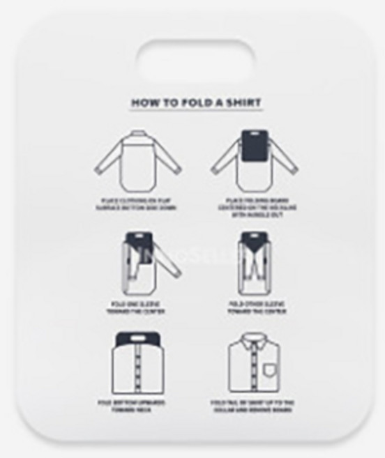 이노셀러 빨래개주는기계 옷접기판, 성인용, 화이트, 1개