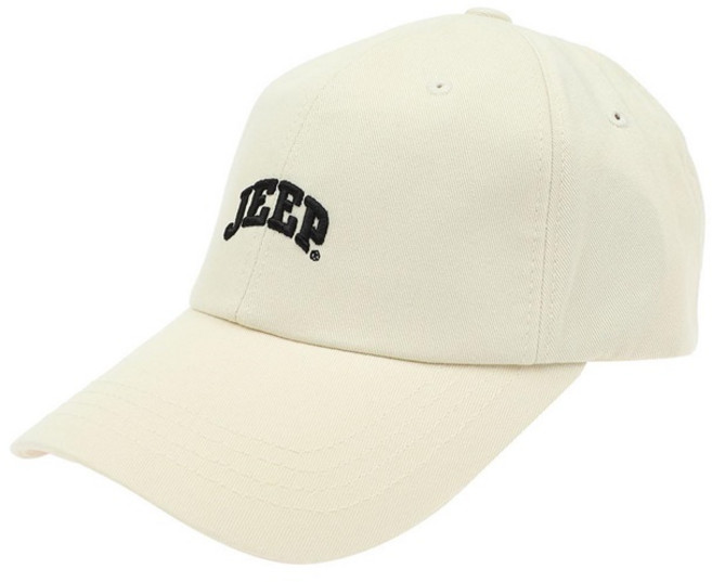 Jeep 남녀공용 국산 대문자 자수로고 볼캡 모자