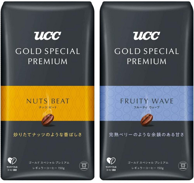 UCC (UCC) 일본직구 UCCUCC GOLD SPECIAL 레귤러 커피(콩) 150g 모둠세트 각 2개 커피기프트 커피빈스, 사이즈