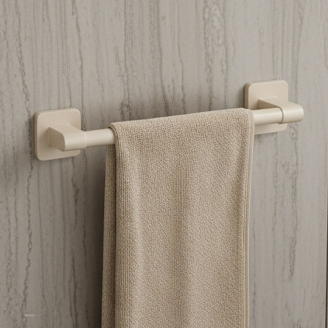 레브홈 튼튼한 무타공 욕실 수건걸이 화장실 수건거치대, 1개, 크림베이지