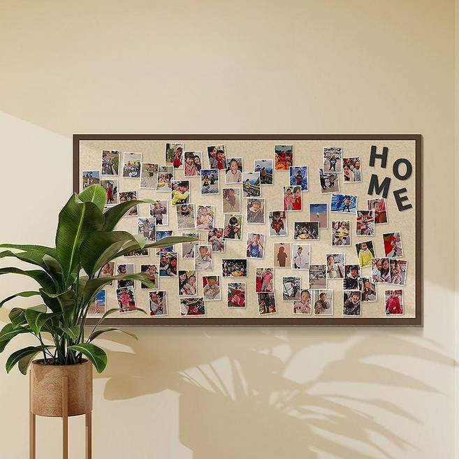 벽사진걸이 포토보드 펠트 벽장식 사진 인생네컷 인테리어, 화이트 60x80cm