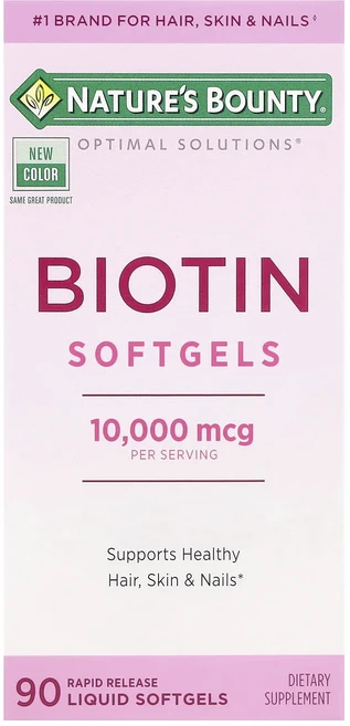너무좋습니다 Nature's Bounty Optimal Solutions® 비오틴 소프트젤 10000mcg 속방형 액상 소프트젤 90정 어깨를언제나 활짝펴세요, NaturesBountyOptimalSolutions비, 1개 - 쿠팡