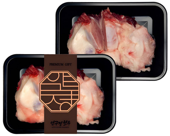 한우 도가니 스지 (냉동) 보양식 찜 수육 국물용 곰탕용 도가니탕 재료 사골 스지탕 몸보신 소뼈 힘줄 알스지 혼합 콜라겐 투뿔 마장동 프리미엄 국내산 소고기 [압구정한우], 2개, 500g 도가니