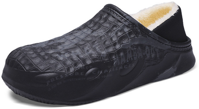 MOHEGIA 겨울 따뜻한 플러스 벨벳 두꺼운 바닥 미끄럼 면화 슬리퍼