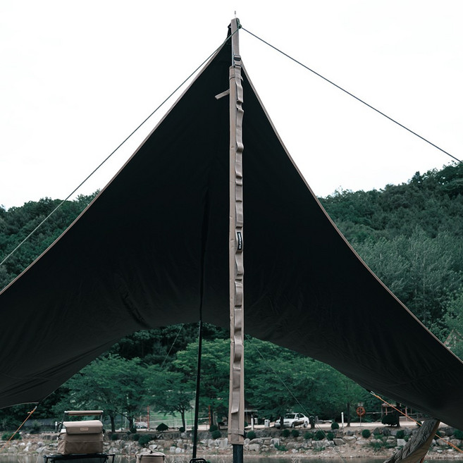지플랫로드 폴대커버 데이지체인 타프 텐트 기둥 캠핑 소품걸이, 탄, 1개
