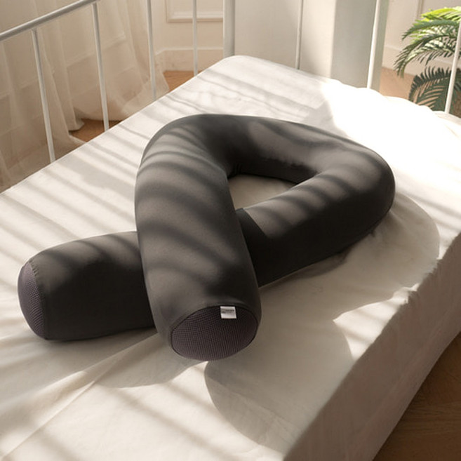 집에서 어디든 일상곳곳 푹신 쫀득 냉감 바디필로우 U자형, 뚱뚱 쫀득 바디필로우 U자형 뚱뚱 커버