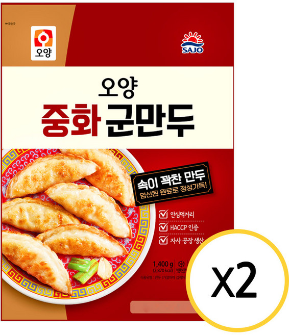사조오양 중화 군만두 1.4kg, 2개