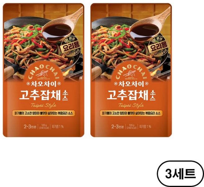 차오차이 고추잡채소스, 100g, 6개