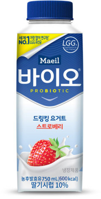 매일유업 바이오드링킹 스트로베리 750ml, 8개